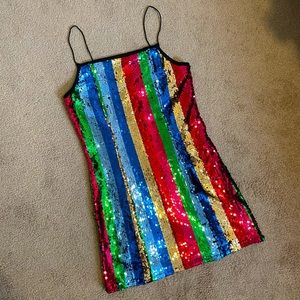 Rainbow Sequin Minidress